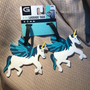 G Force luggage tags unicorn, set of two